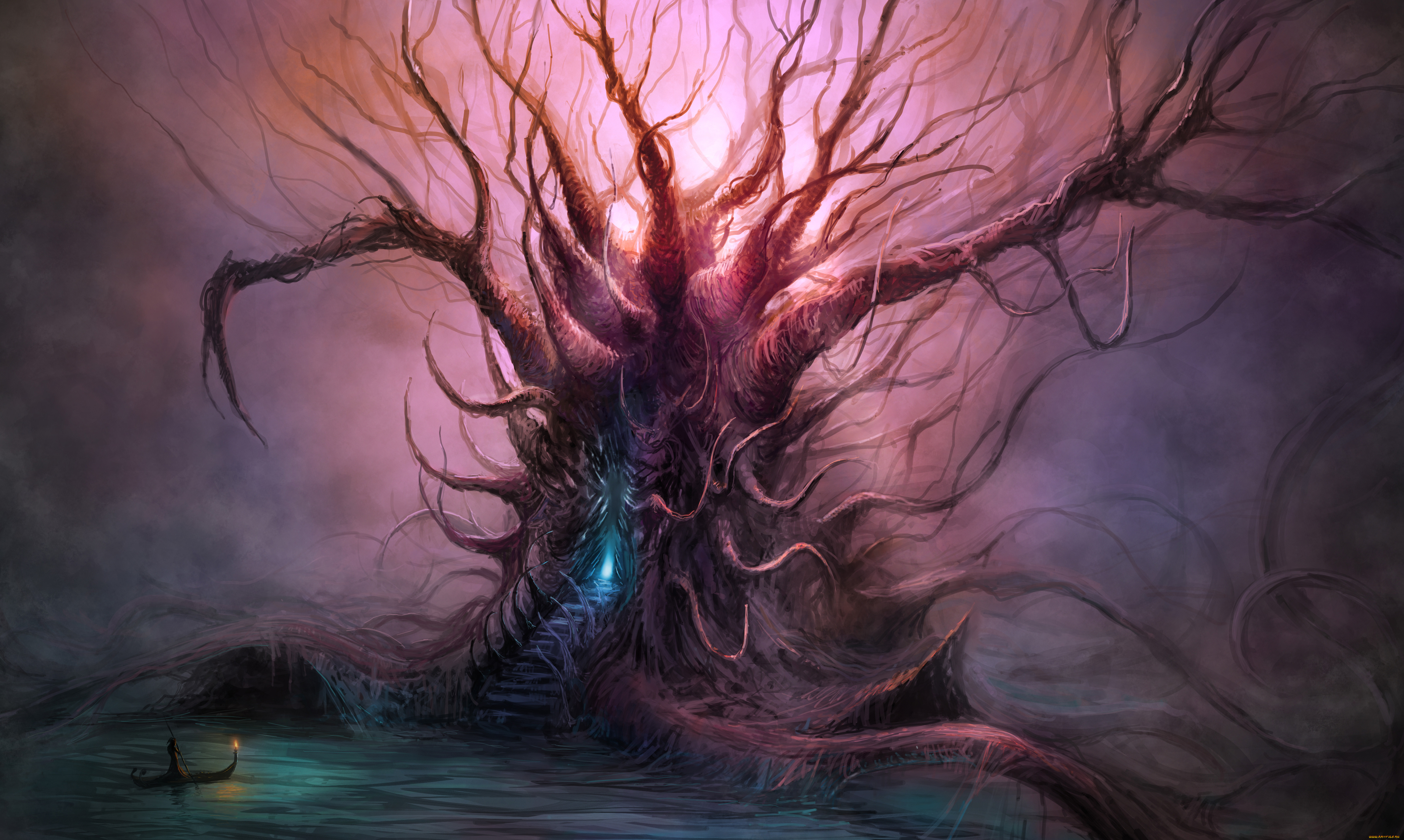 Размышления мистика. Дерево на Холме Лавкрафт. Лавкрафт дерево. Магическое дерево. Мистическое дерево.
